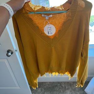 Yellow sweater, Size medium! NWT
